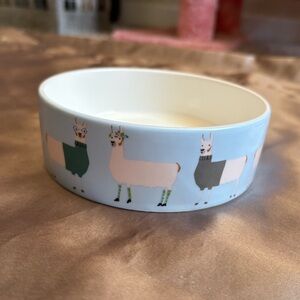 Fringe llama cat bowl